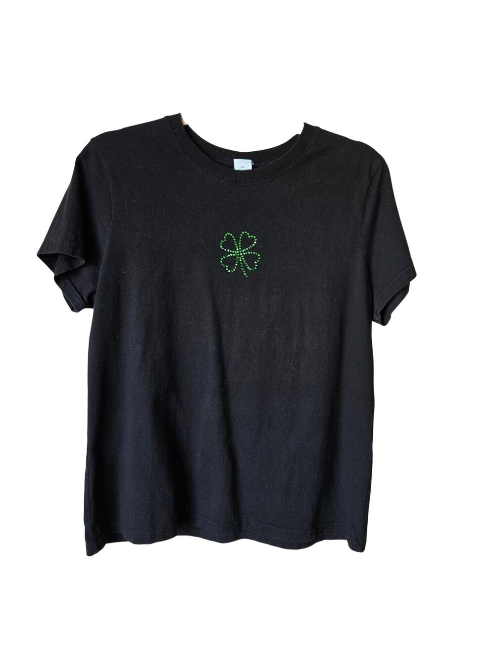 Shamrock Four leave Clover Tee Black Size XL Vintage size